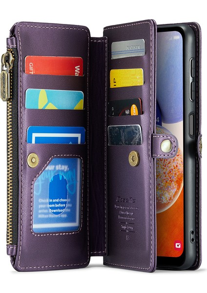 Samsung Galaxy A14 4g / 5g Deri Crossbody Telefon Kapağı Fermuar Cüzdan Çanta (Yurt Dışından) fiyatları