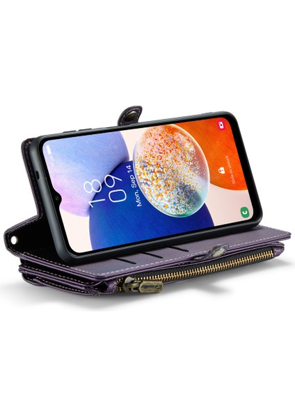 Samsung Galaxy A14 4g / 5g Deri Crossbody Telefon Kapağı Fermuar Cüzdan Çanta (Yurt Dışından) indirimleri