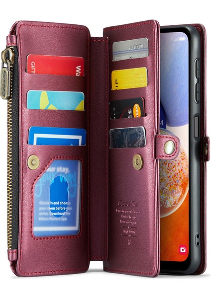 Samsung Galaxy A14 4g / 5g Deri Crossbody Telefon Kapağı Fermuar Cüzdan Çanta (Yurt Dışından) fiyatları