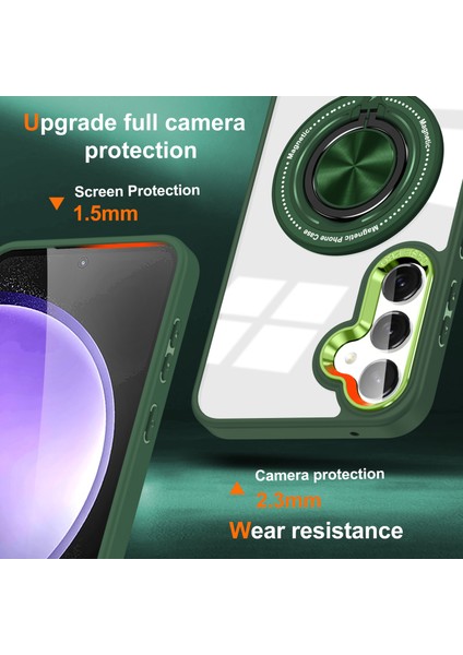 Samsung Galaxy S23 Fe Manyetik Halka Tutucu Kickstand Pc + Tpu Telefon Kapağı (Yurt Dışından) fiyatları