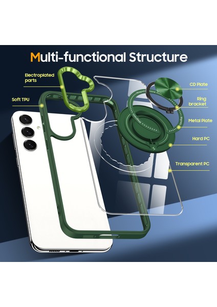 Samsung Galaxy S23 Fe Manyetik Halka Tutucu Kickstand Pc + Tpu Telefon Kapağı (Yurt Dışından) indirimleri