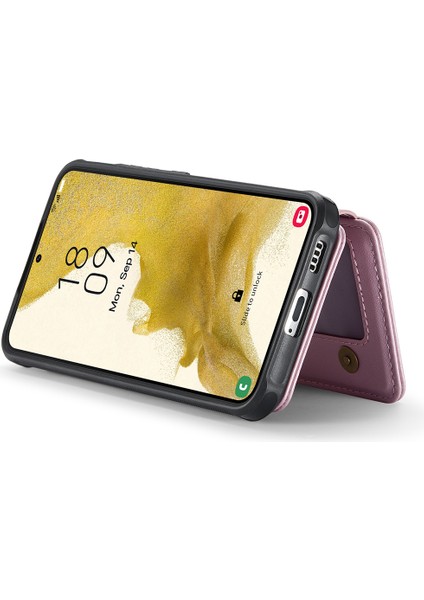 Samsung Galaxy S22 Plus 5g Tpu+Deri Telefon Kılıfı ve Manyetik Kart Çantası (Yurt Dışından)