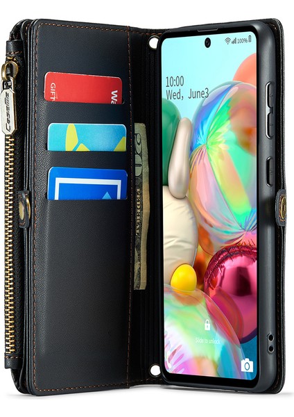 Samsung Galaxy A71 4g SM-A715 Askılı Pu Deri Cüzdan Telefon Kılıfı (Yurt Dışından)