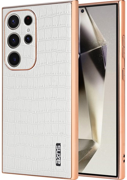 Samsung Galaxy S22 Ultra 5g Elektroliz Deri+Tpu Telefon Kılıfı (Yurt Dışından)
