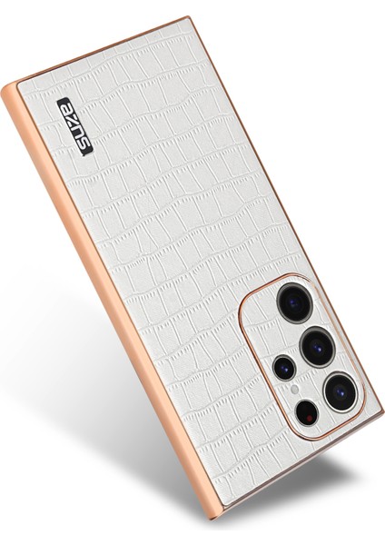 Samsung Galaxy S22 Ultra 5g Elektroliz Deri+Tpu Telefon Kılıfı (Yurt Dışından) indirimleri