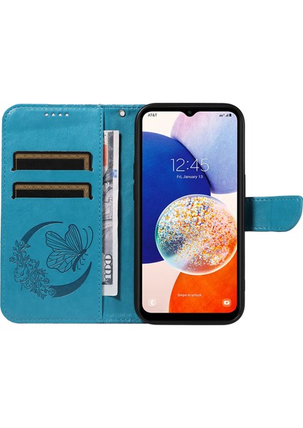 Samsung Galaxy A15 4g / 5g Cüzdanlı Pu Deri Kapaklı Telefon Kılıfı (Yurt Dışından)