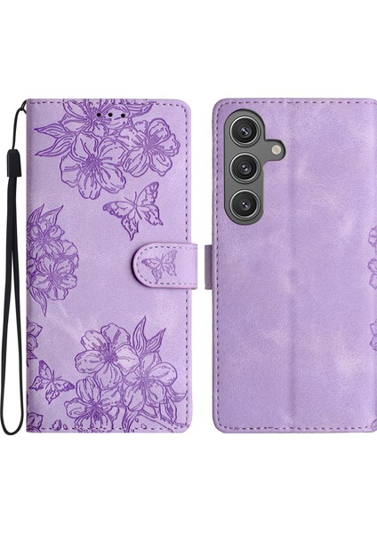 Samsung Galaxy S24 Plus Pu Deri Cüzdan Standı Anti-Drop Telefon Kabuğu (Yurt Dışından)