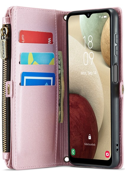 Samsung Galaxy A12 Manyetik Kapatma Fermuar Cep Deri Çanta Telefon Kapağı (Yurt Dışından) modelleri