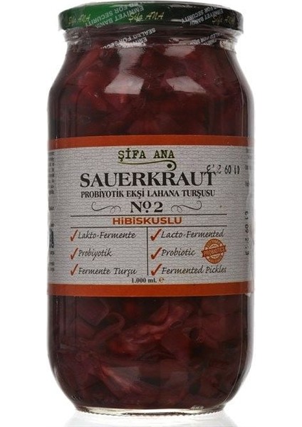 Sauerkraut (Ekşi Lahana Turşusu) No2 Hibiskuslu (1000CC.) fiyatları