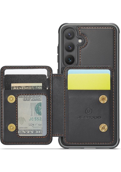 Samsung Galaxy S24 Plus Kickstand Pu+Tpu Manyetik Telefon Kılıfı (Yurt Dışından)