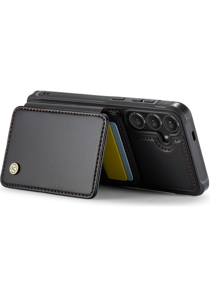 Samsung Galaxy S24 Plus Kickstand Pu+Tpu Manyetik Telefon Kılıfı (Yurt Dışından)
