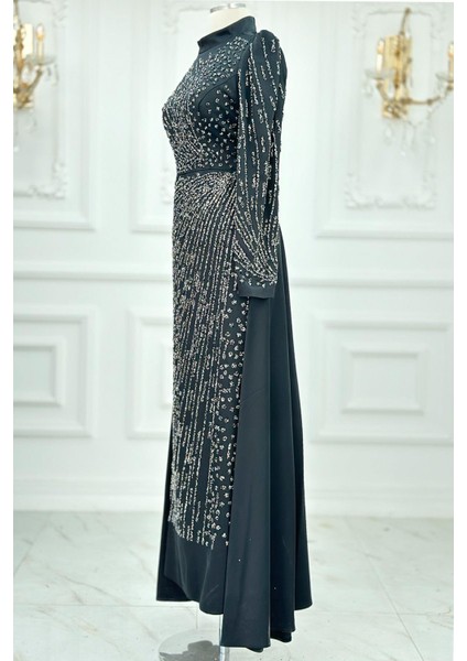 Meltem Tesettür Abiye Siyah modelleri