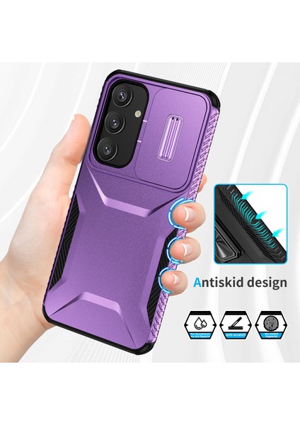 Samsung Galaxy S24 Plus Telefon Kılıfı Slayt Kamera Kapağı Pc + Tpu Malzemesi (Yurt Dışından)