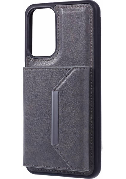 Samsung Galaxy A33 5g Kickstand Tpu+Pu Telefon Kılıfı ve Kart Tutucu (Yurt Dışından)