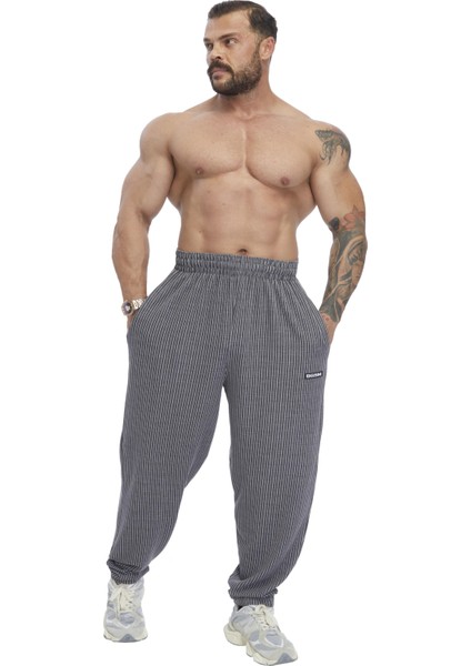 Loose Fit Çizgili Eşofman Altı Fitness Pantolon Bgsm PNT1399 fırsatları
