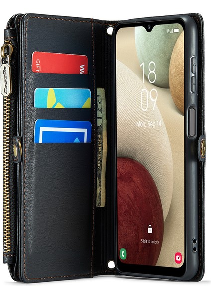 Samsung Galaxy A12 Manyetik Kapatma Fermuar Cep Deri Çanta Telefon Kapağı (Yurt Dışından) modelleri