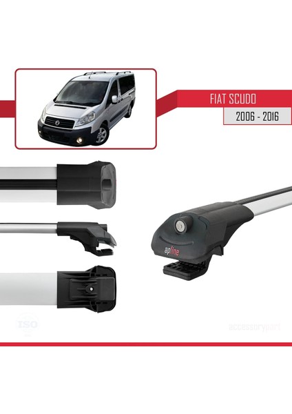 Fiat Scudo 2006-2016 Arası ile Uyumlu Ace-1 Ara Atkı Tavan Barı Gri modelleri