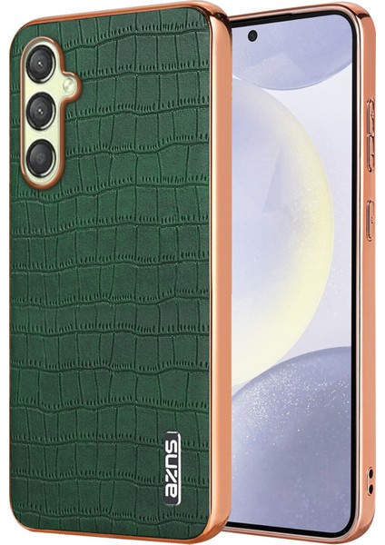 Samsung Galaxy A25 5g (161.0 x 76.5 x 8.3mm) Timsah Dokulu Pu+Tpu Telefon Kılıfı (Yurt Dışından)
