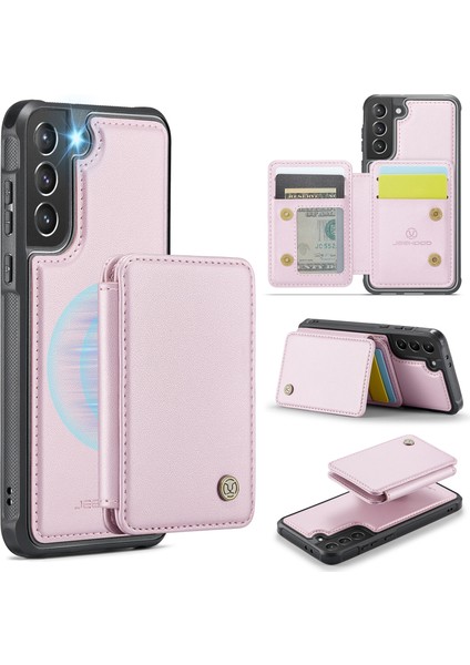 Samsung Galaxy S21 5g / S21 4g Manyetik Kickstand Pu+Tpu Telefon Kapağı (Yurt Dışından)