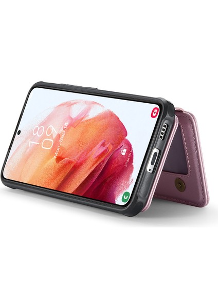 Samsung Galaxy S21 5g / S21 4g Manyetik Kickstand Pu+Tpu Telefon Kapağı (Yurt Dışından)