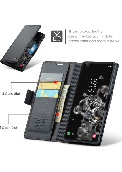 Samsung Galaxy S20 Ultra Cüzdan Deri Telefon Kılıfı (Yurt Dışından)
