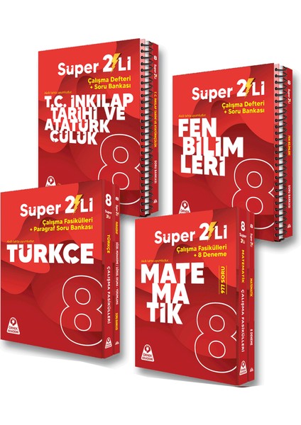 Örnek Akademi Lgs 8. Sınıf Türkçe Matematik Fen Sosyal Çalışma Fasikülleri + Soru Bankası