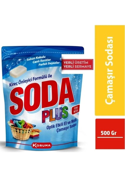 Soda Plus Etklili Çamaşır Sodası 500 gr x 12 Adet