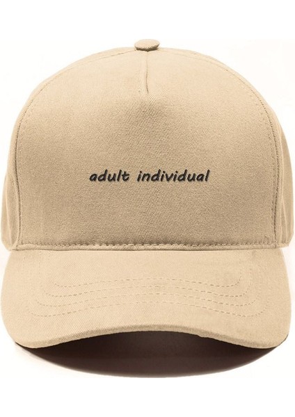 ''adult Individual'' (Yetişkin Birey) Işlemeli Cool Şapka