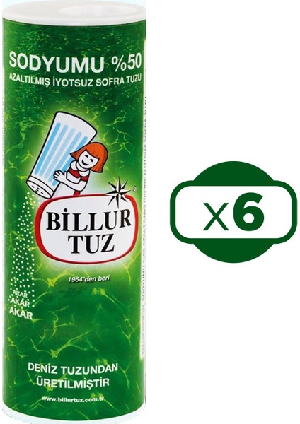 Sodyumu %50 Azaltılmış 500 gr x 6 Adet