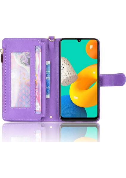 Samsung Galaxy A22 4g Için Kılıf Deri Kapak Manyetik Pu Deri Flip Kart (Yurt Dışından) fırsatları