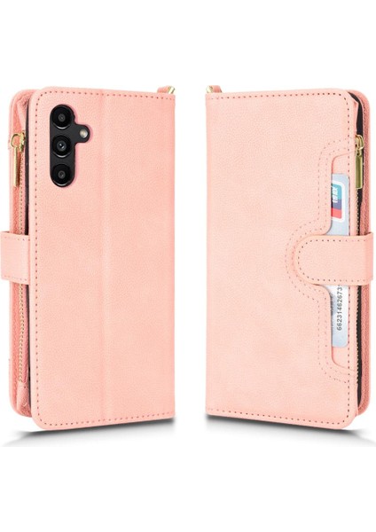 Samsung Galaxy A13 5g Için Kılıf Fermuar Cüzdan Kart Tutucu Manyetik Pu Flip (Yurt Dışından)