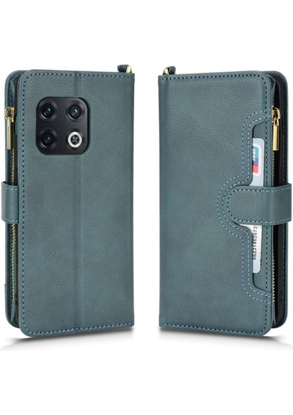 Oneplus 10 Için Kılıf Pro 5g Deri Kapak Kart Tutucu Fermuar Cüzdan Pu (Yurt Dışından)