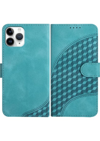 IPhone 11 Için Kılıf Pro Max Darbeye Deri Kılıf Geometrik Desen Flip (Yurt Dışından)