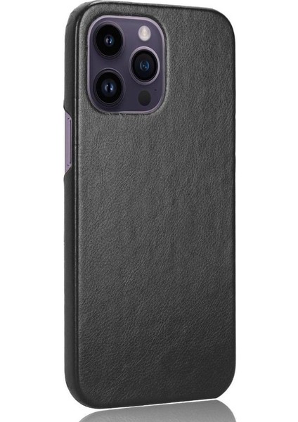 IPhone 14 Için Retro Durumda Pro Max Retro Lychee Desen Anti Scratch Kapak (Yurt Dışından)