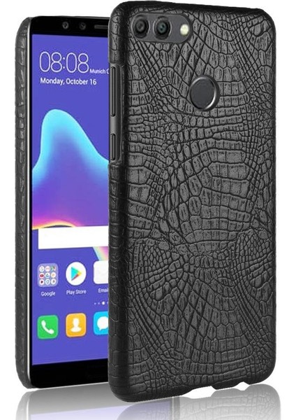 Huawei Y9 2018 Klasik Timsah Moda Kapak Için Şık Klasik Kılıf (Yurt Dışından)