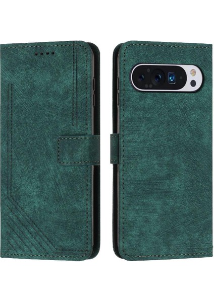 Google Piksel 9 Pro Xl Pu Deri Kart Ekleme Kickstand Için Flip Case (Yurt Dışından)