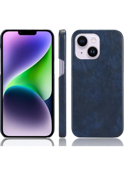 IPhone 14 Için Retro Durumda Uyumluluk Anti Scratch Lychee Desen Kapak (Yurt Dışından)