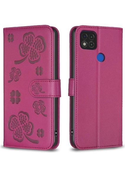 Xiaomi Redmi 9c Için Flip Case Cüzdan Kart Yuvaları Tutucu Kickstand Pu Yonca (Yurt Dışından)