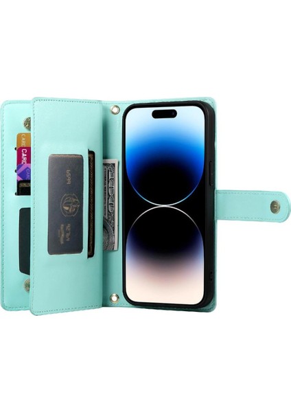 IPhone 14 Pro Bilek Kayışı Cüzdan Bölmesi Kart Yuvaları Için Flip Case (Yurt Dışından) modelleri