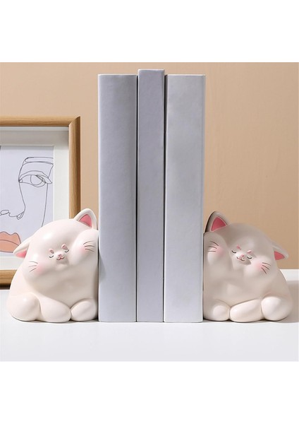 Kedi Dekoratif Kitap Uçları, Kitap Tutmak Için Benzersiz Kitap Ayracı, Ev Dekor Kitaplık Ofis Masası Için Reçine Kitap Tutucu Stoper (Yurt Dışından)