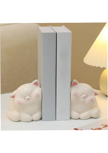 Kedi Dekoratif Kitap Uçları, Kitap Tutmak Için Benzersiz Kitap Ayracı, Ev Dekor Kitaplık Ofis Masası Için Reçine Kitap Tutucu Stoper (Yurt Dışından)