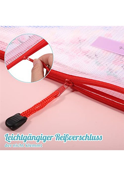 20'li Paket Evrak Çantası A4+A5+A6, Dosya Klasörü Plastik Fermuarlı Cep Fermuarlı Cep Fermuarlı Örgü Kese (4 Renk) (Yurt Dışından) fiyatları