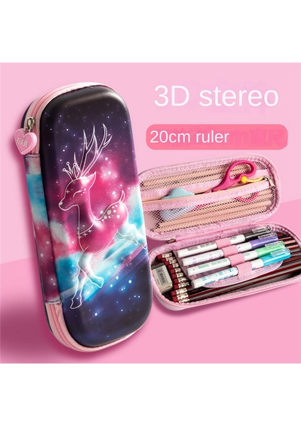 3D Kızlar Kalem Kutusu Sevimli Kırtasiye Kutusu Eva Kalem Kutusu Karikatür Hayvan Kalem Kutusu Çocuk Okul Malzemeleri Saklama Kutusu A (Yurt Dışından) modelleri