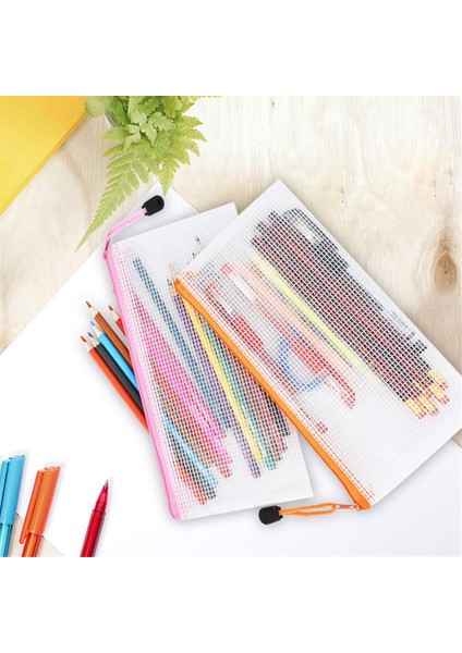 36 Adet Örgü Belge Çantası, Şeffaf Kalem Kutusu Cüzdan Klasörleri Okul Malzemeleri Için Su Geçirmez Seyahat Depolama Kese, 12 Renk (Yurt Dışından) fırsatları