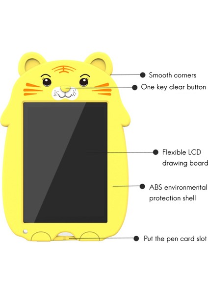Karikatür LCD El Yazısı Tahtası Karikatür El-Boyalı Tahta Çocuk Çizim Tahtası Çizim Tahtası (Yurt Dışından)