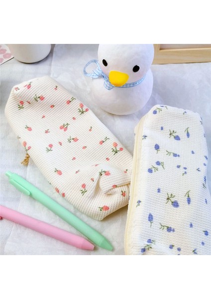 Ins Kendi Yapımı Basit Küçük Kalem Çantası Sevimli Küçük Girly Kalp Mini Kırtasiye Saklama Çantası 2 Paket (Yurt Dışından)