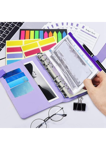 A6 Bütçe Bağlayıcı, A6 Nakit Para Düzenleyici, Nakit Zarflı Bütçe Bağlayıcı, Para Için Bütçe Zarfları Düzenleyici B (Yurt Dışından) modelleri