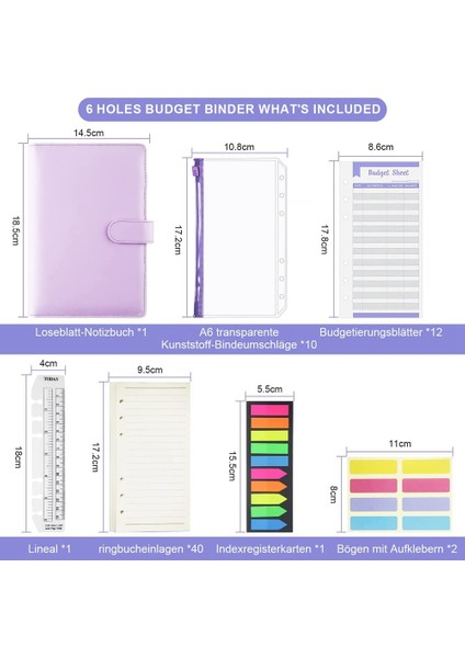 A6 Bütçe Bağlayıcı, A6 Nakit Para Düzenleyici, Nakit Zarflı Bütçe Bağlayıcı, Para Için Bütçe Zarfları Düzenleyici B (Yurt Dışından) fırsatları