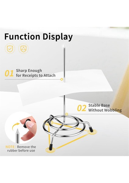 Restoran Için Bilet Bıçaklayıcı, 3 Adet Bilet Makbuz Tutucu Kontrol Mili Siparişleri Işletmeler Için Spike Mutfak Ofis (Yurt Dışından) fiyatları