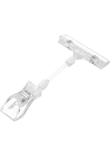 6.5 "yükseklik Şeffaf Plastik Çift Klipsli Ayarlanabilir Işaret Kartı Ekran Tutucu (Yurt Dışından)